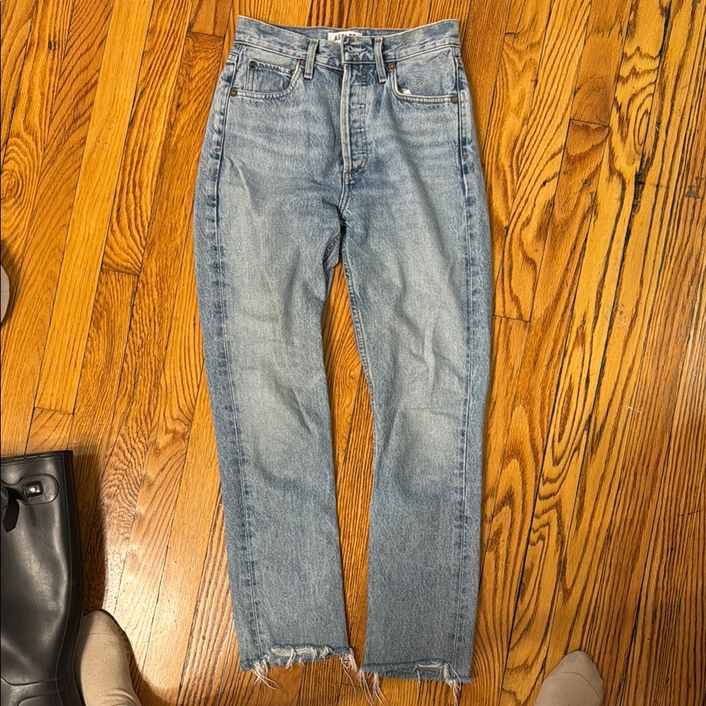 Agolde High Rise Light Blue Jeans